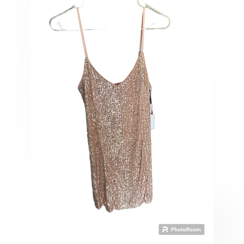 Sparkly mini gold sequin dress /Christmas dress
